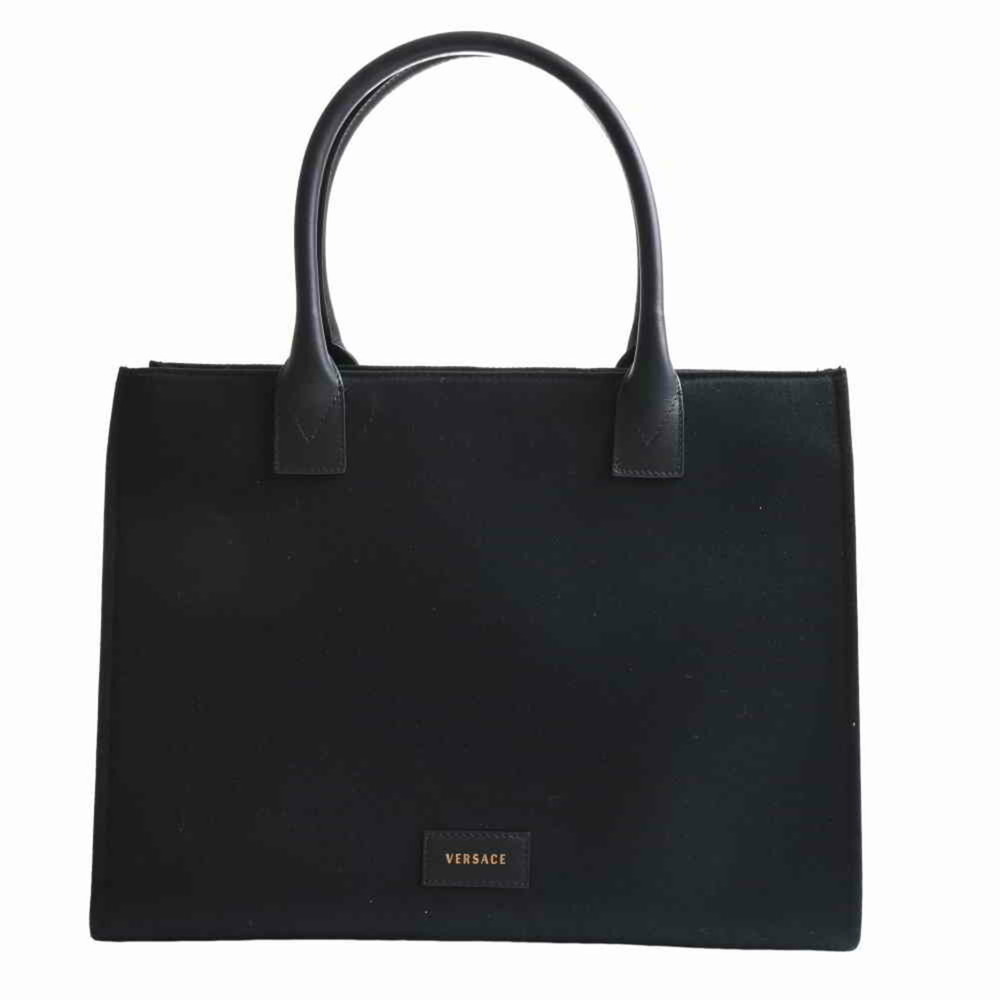 VERSACE polyester leather Medusa tote bag black/multicolor - Picture 2 of 9